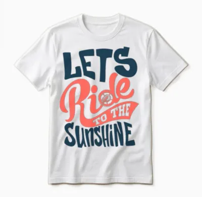 Lets-Ride-To-The-Sunshine-Inscription Unisex T-Shirt - White