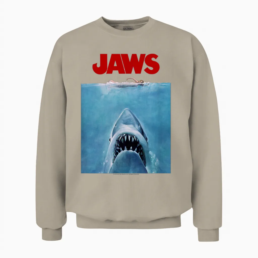 Jaws Oversized Unisex Sweatshirt in Sand