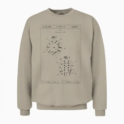 D12 Dice Patent (dark Ink) Unisex Sweatshirt - Sand
