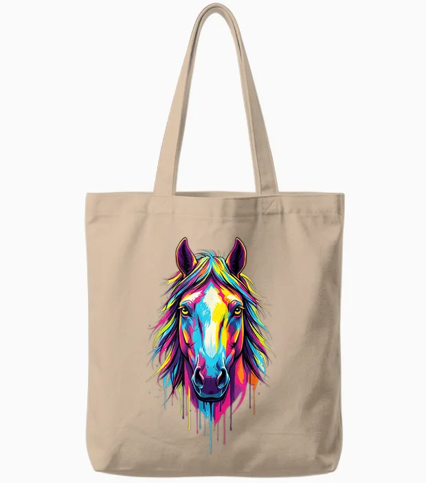 Aux Teintes Vives Design Artistique Tote Bags in Natural