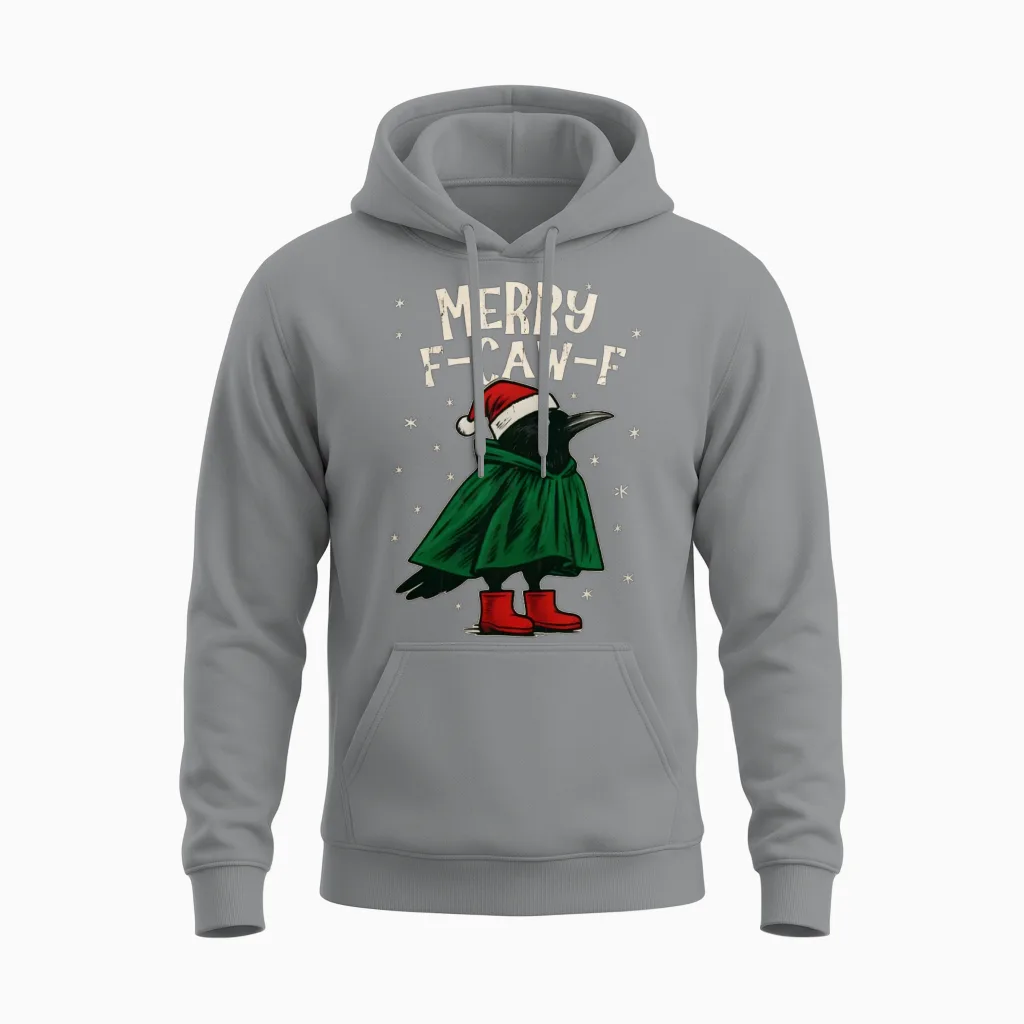 Merry F Caaw F Unisex Hoodie in Sport Grey