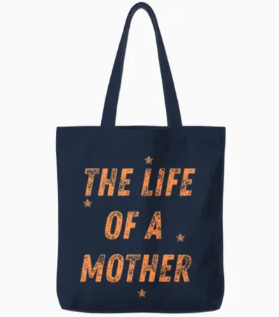 The Life of a Mother Showgirl Era Tote Bags - Navy