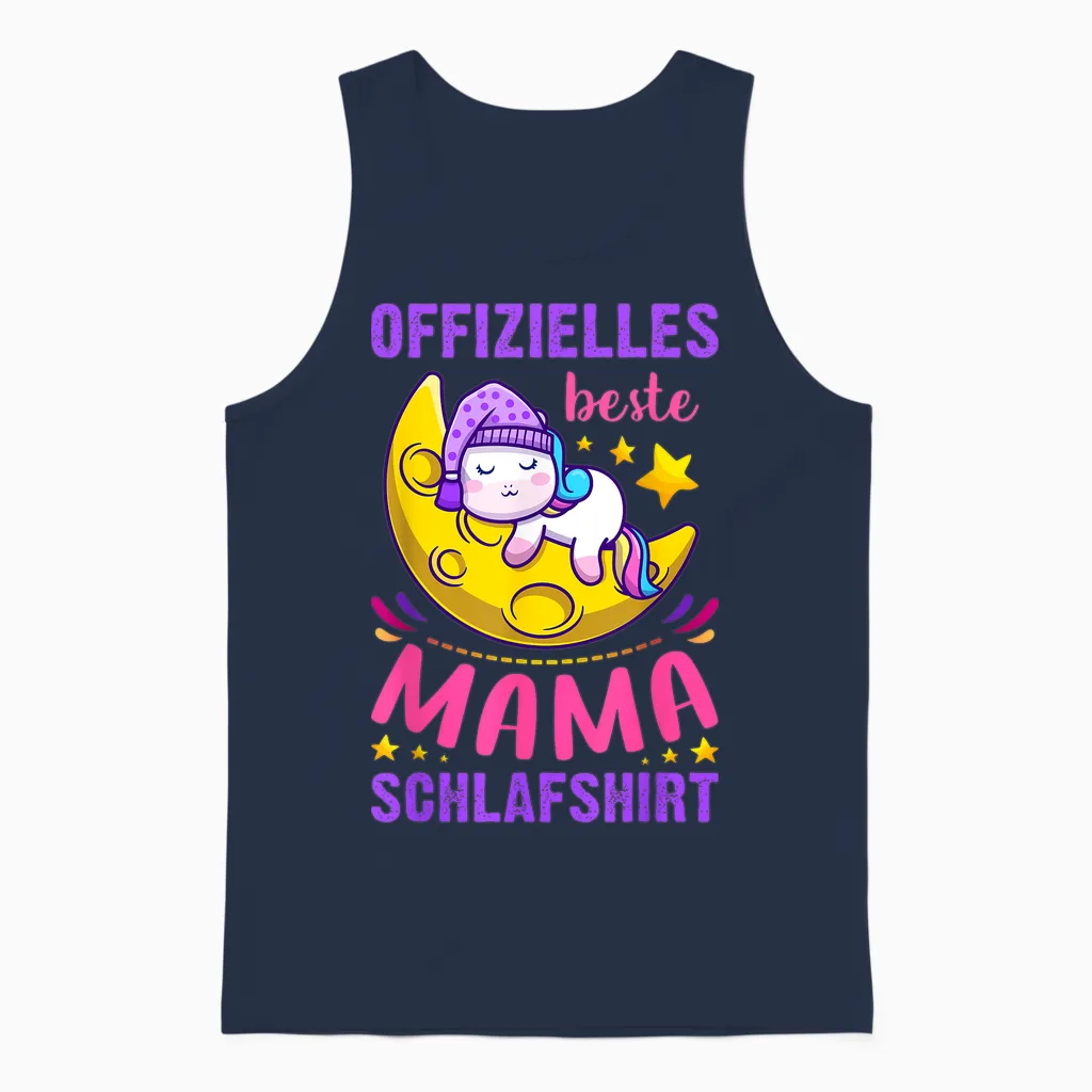 Muttertag, Offizielles Beste Mama Schlafshirt, Für Mutter Unisex Tank Top in Navy