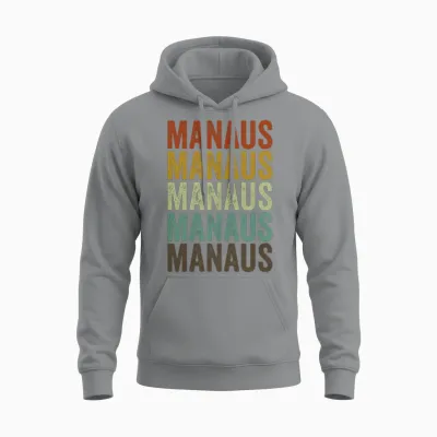 Manaus Brazil Retro Vintage Unisex Hoodie - Sport Grey