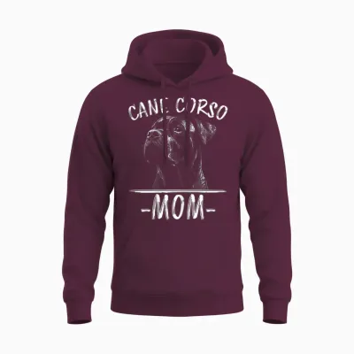 Cane Corso Mom Canne Pour Chien Unisex Hoodie - Maroon