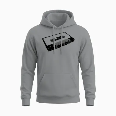 Tape Black Unisex Hoodie - Sport Grey