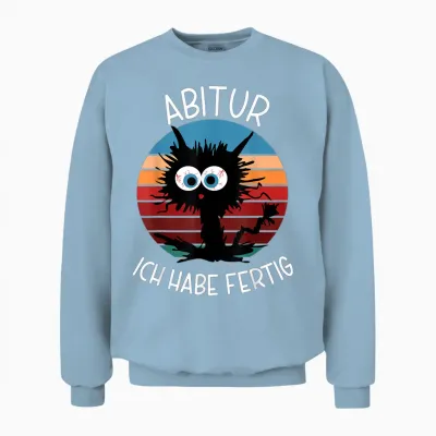 Abitur 2026 Geschafft Bäm Abi Ich Habe Fertig Unisex Sweatshirt - Light Blue