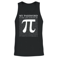 Pi Day My Password Is the Last 8 Digits of Pi Unisex Tank Top - Black – 2