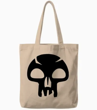 Mtg Black Mana Tote Bags - Natural