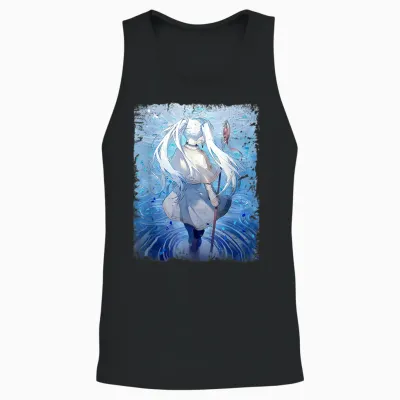 Frieren Name Shirt Anime Manga Video Game Men Women Unisex Tank Top - Black