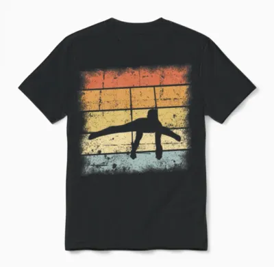 Gymnastics Retro Unisex T-Shirt - Black