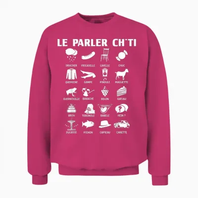 Humor Ch'ti Patois Vocabulary Expression Gift Region T-Shirt, Black, S Unisex Sweatshirt - Heliconia
