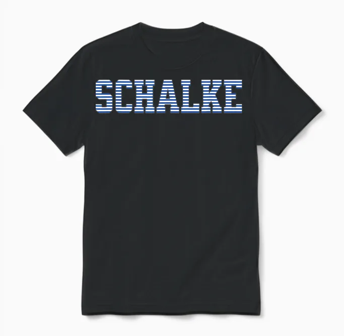 Schalke T-Shirt, Black Unisex T-Shirt in Black
