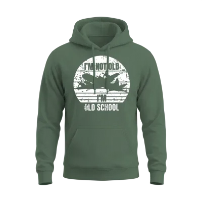 Retro I'm Not Old I'm Old School P-3 Orion Patrolo Unisex Hoodie - Military Green