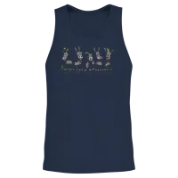 Donkey Smart Wise Lazy Kiss Dumb Unisex Tank Top - Navy – 2