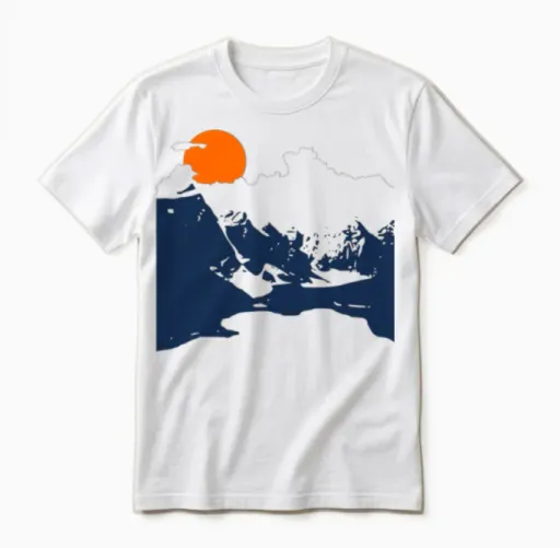 Mountains Hiking & Outdoors Gift Unisex T-Shirt in White