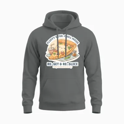 The Master of Chill Pizza – Official Fluffy Dose Unisex Hoodie - Graphite Heather