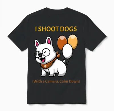 I Shoot Dogs — Dog Photographer Unisex T-Shirt - Black