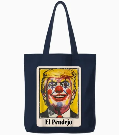 Trump El Pendejo Funny Political Clown Satire Tote Bags - Navy