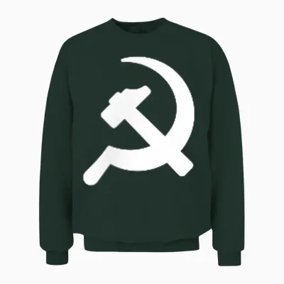 Hammer Sichel Minimalistische Grafik Kommunismus Sozialismus Unisex Sweatshirt - Forest