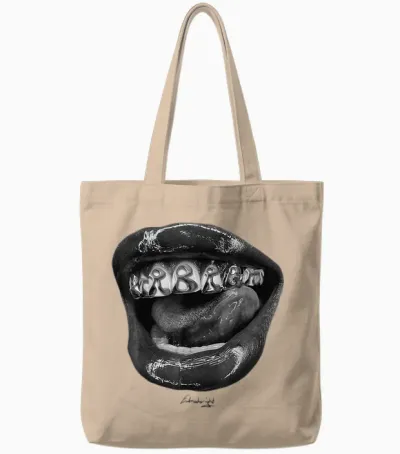 Extrabright Grillz T-Shirt, Men & Women, Unisex Adult & Children, Black, S, Classic, Streetwear, Plain, Pull-On, 1 Count, 0 Pockets, Stretchable, Unique Design, Spring & Summer Tote Bags - Natural