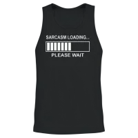 Sarcasm Loading Funny Computer Geek Tech Programme Unisex Tank Top - Black – 2