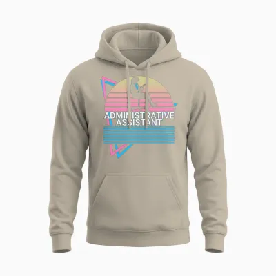 Administrative Assistant Retro Unisex Hoodie - Sand