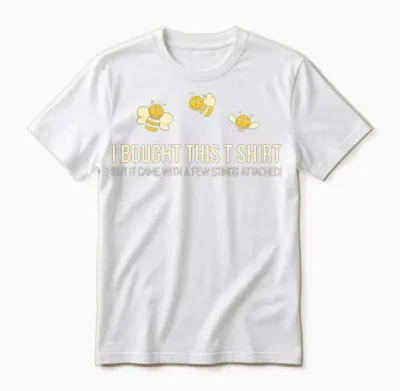 Cute Funny Bees Unisex T-Shirt - White