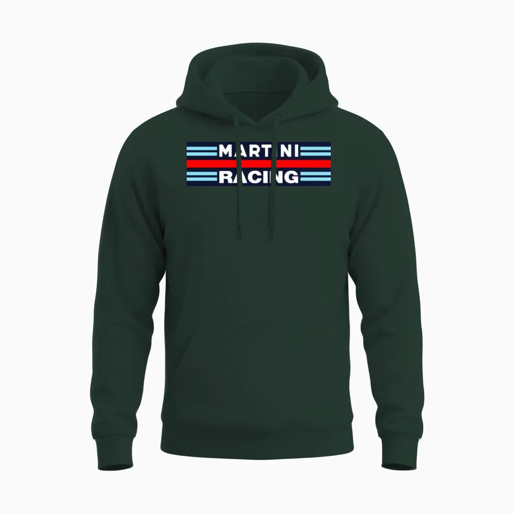 Martini Racing Retro Unisex Hoodie in Forest