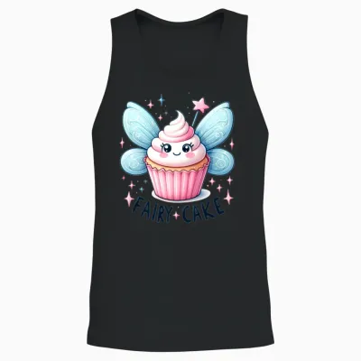 Funny Fairy Cake Unisex Tank Top - Black