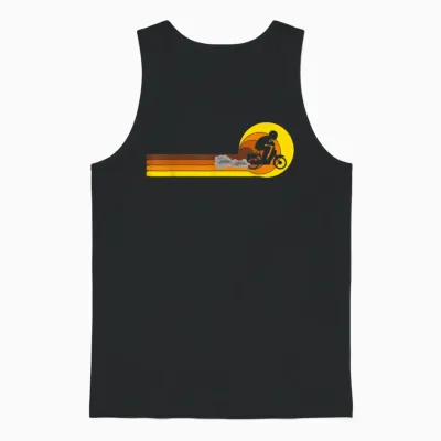 Mofa Mofaroller Moped Mofafahrer Vintage 70er 80er Mofa Unisex Tank Top - Black