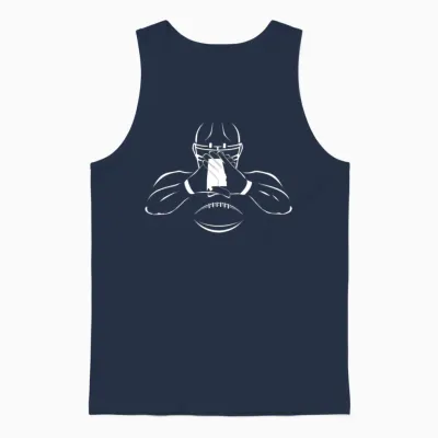Alabama Football Crossed Gloves Unisex Tank Top - Navy