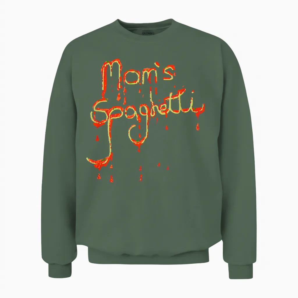 Mom's Spaghetti Mom Unisex Sweatshirt in Military Green