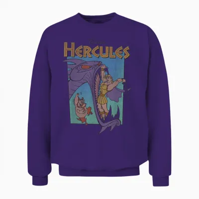 Disney Hercules Hydra Battle Retro Classic Movie Unisex Sweatshirt - Purple