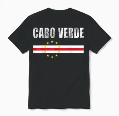 Cape Verde Flag, Cape Verdean, Proud Cabo Verde Unisex T-Shirt - Black