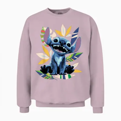 Disney Lilo & Stitch Live-Action Movie Tropical Island Leaf Unisex Sweatshirt - Light Pink