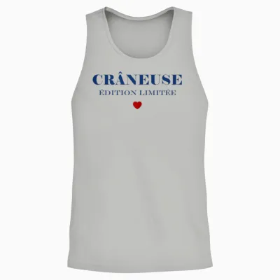 Citation Fille Crâneuse Phrase Drôle Humour Craneuse Unisex Tank Top - Ash