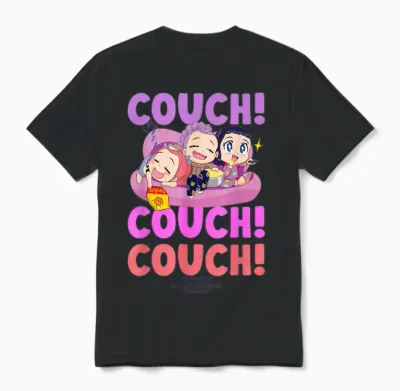 Kpop Demon Hunters Huntrix Couch Officially Licensed Unisex T-Shirt - Black
