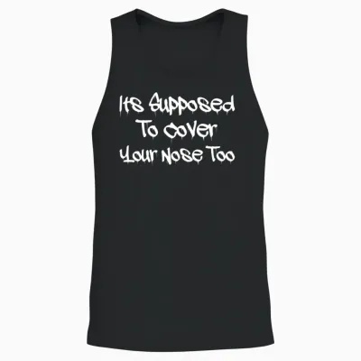 Funny Mask Egirl Unisex Tank Top - Black