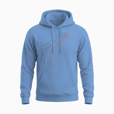 Kite Flying Fly a Kite Retro Gift Unisex Hoodie - Carolina Blue