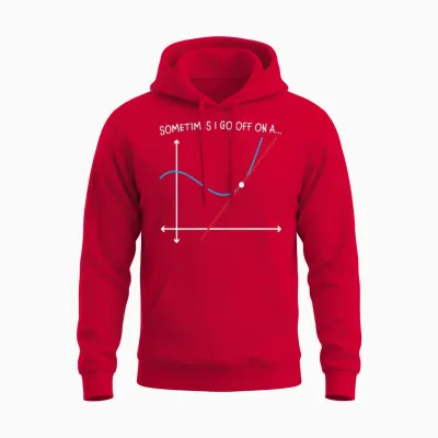 Sometimes I Go off on a Math Quotes Unisex Hoodie - Red