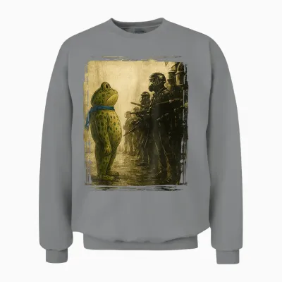 Retro Portland Frog Vintage Unisex Sweatshirt - Sport Grey