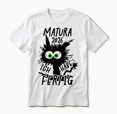 Matura 2026 Ich Habe Fertig Matura Geschafft 2026 Unisex T-Shirt - White