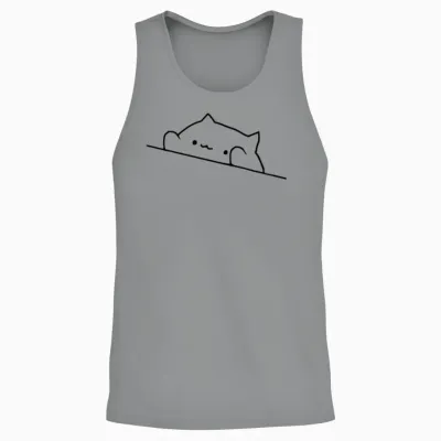 Bongo Cat Funny Unisex Tank Top - Sport Grey