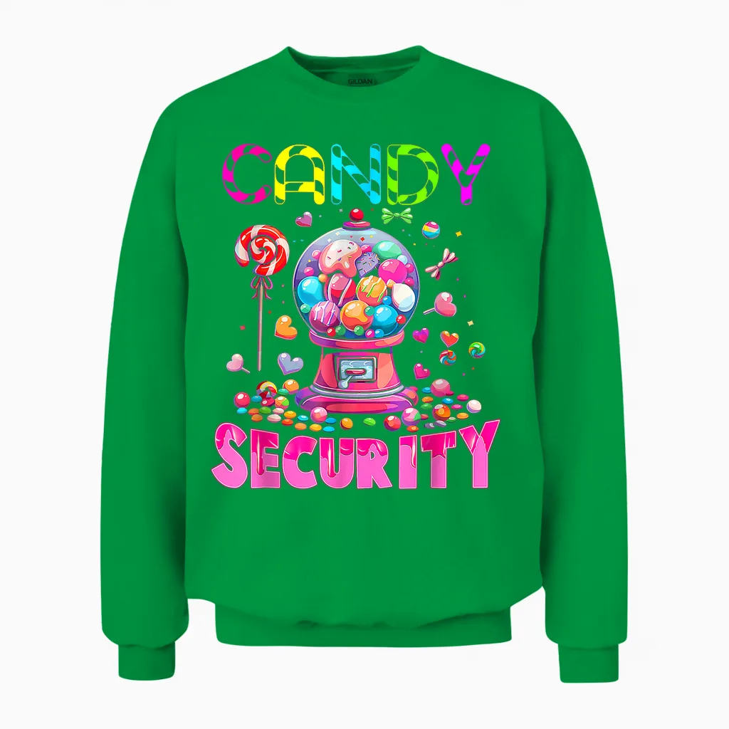 Candy Security Candyland Costume Kids Teens Adult Unisex Sweatshirt in Irish Green