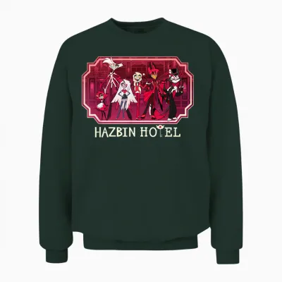 Hazbin Hotel - Group T-Shirt, Small Unisex Sweatshirt - Forest