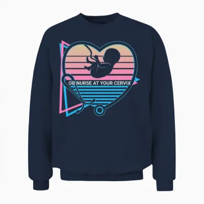Obgyn Retro Unisex Sweatshirt - Navy