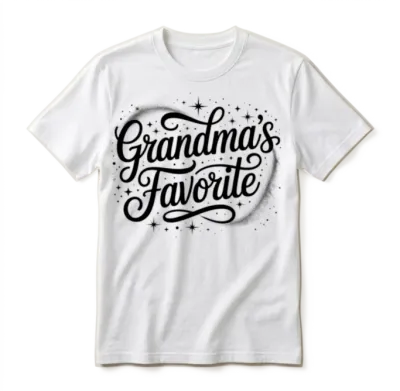 Cute Grandma’s Favorite Retro Family Love Grandkid Unisex T-Shirt - White