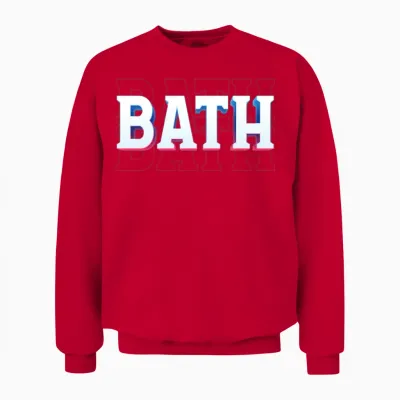 Retro - Bath Unisex Sweatshirt - Red