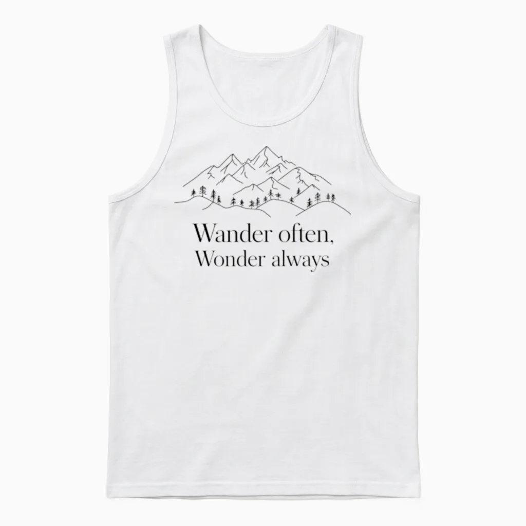 Hiking Adventure Apparel & Outdoors Gift Unisex Tank Top in White